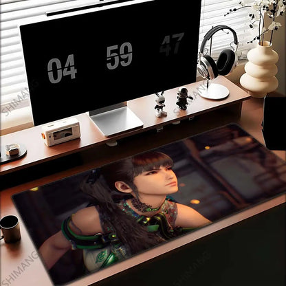 Large Stellar Blade Gaming Mouse Pad - HD Printed Rubber Desk Mat with Lock Edge for Keyboard & Mouse