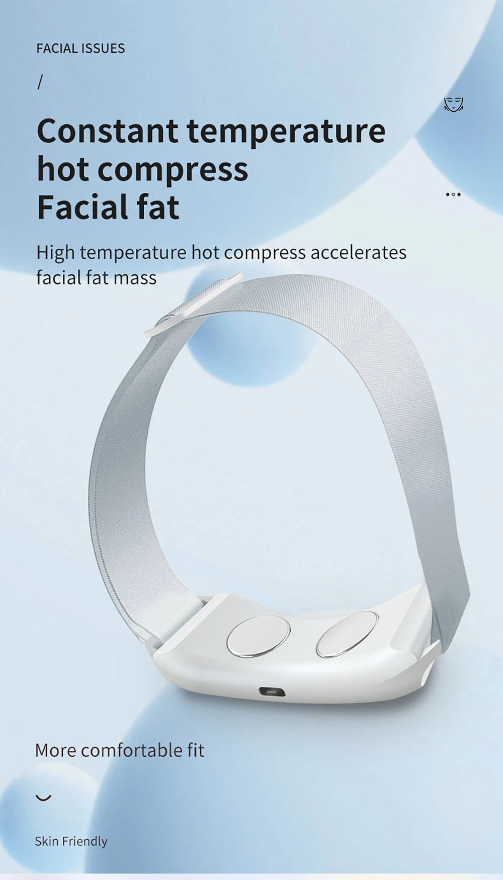 EMS Face Lifting Massager – Anti-Wrinkle, Firming V-Face Lift Microcurrent Device for Double Chin Skin Care