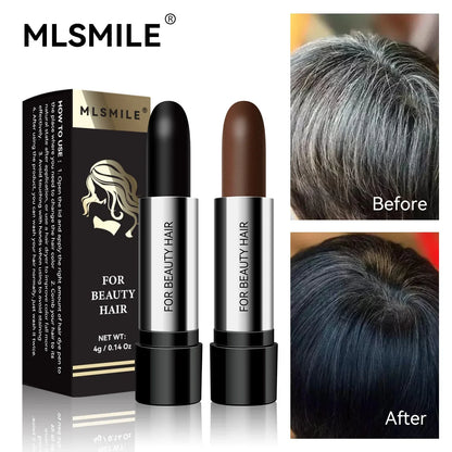 Black & Brown Hair Dye Pen – Temporary One-Time Hair Coloring Stick, Covers Grey & White Hair, Styling & Makeup Tool
