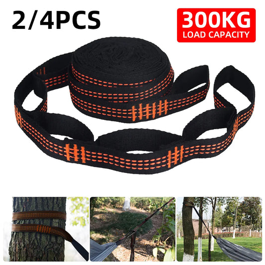 Secure Your Hammock with 2/4Pcs Special Reinforced Polyester Straps: High Load-Bearing Barbed Design for Outdoor Camping