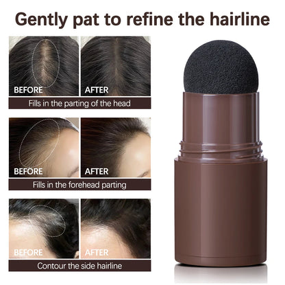 Waterproof Hairline & Root Concealer Pen – Instant Grey Coverage with Easy Blend Powder Stick for Normal Hair