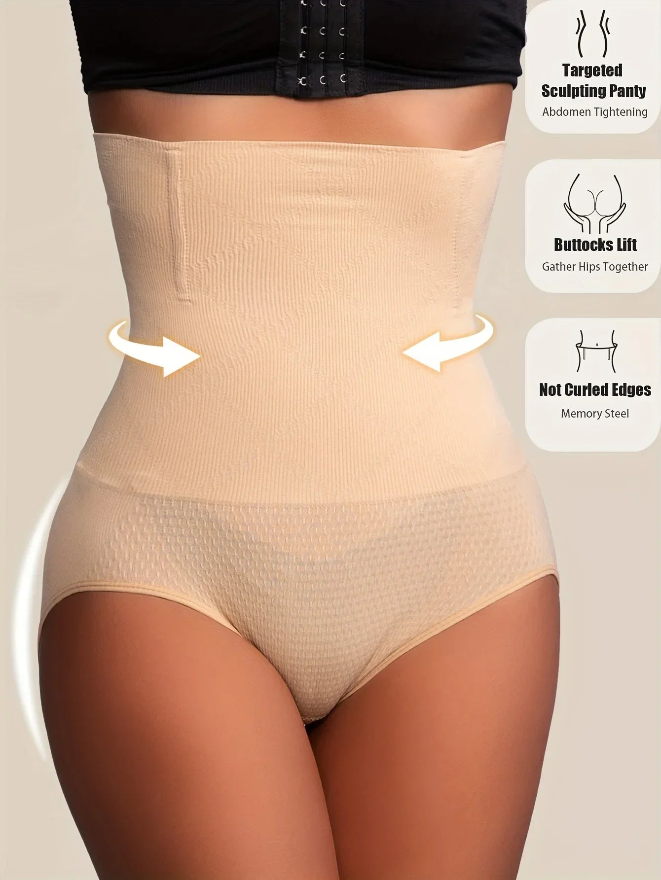 Women Slimming Shapewear - High Waist Tummy Control Trainer with Butt Enhancing Body Sculpting Fit