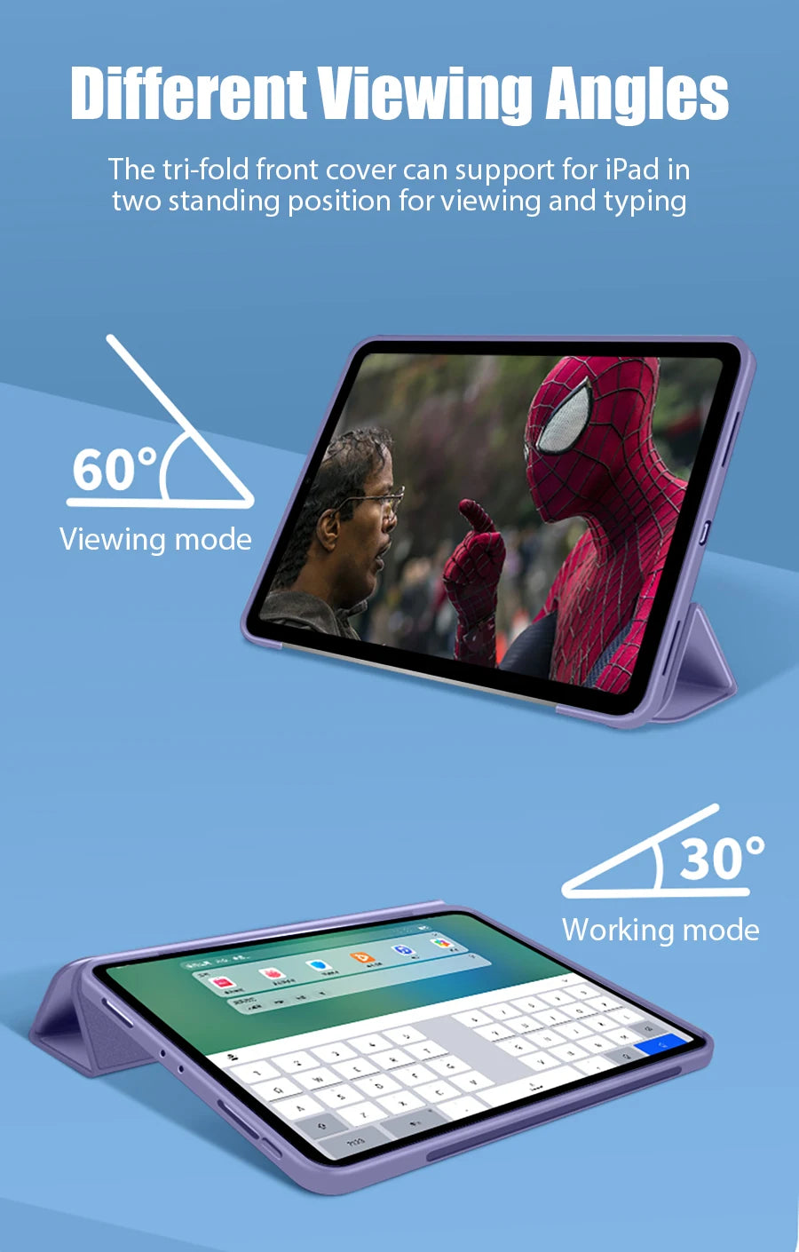 Case for iPad Pro 11/12.9/13 (M2/M4), Air 6/5/4, 10th/9th Gen, Mini 6 – Protective Cover for 10.2" to 13" iPads (2024)