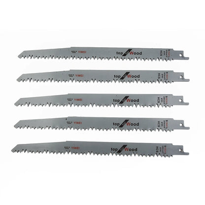 5PCS Reciprocating Saw Blades S1531L Saber Saw Blade Set – Multi-Purpose Woodworking Power Tool Blades for Wood Cutting & Pruning