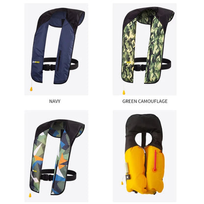 Professional Self-Inflatable Fishing Vest – 150N/100N Life Jacket for Adults, Manual & Auto Water Sports