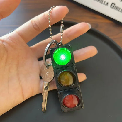 1/4Pcs Mini Simulation Electronic Traffic Light Keychain – LED Pedestrian Light Toy for Kids’ Learning & Gifts
