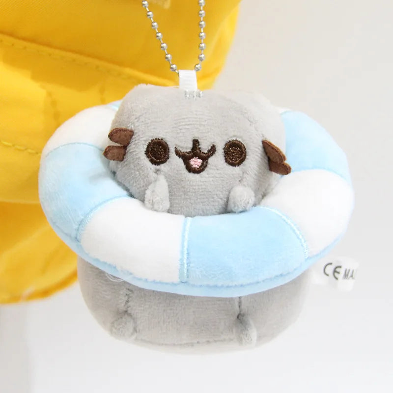 Pusheen Cat Bag Charm - Cute Kawaii Kitten Backpack Pendant, Couple Keychain Accessory, Birthday and Christmas Gift