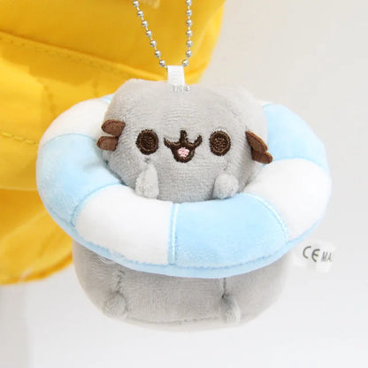 Pusheen Cat Bag Charm - Cute Kawaii Kitten Backpack Pendant, Couple Keychain Accessory, Birthday and Christmas Gift