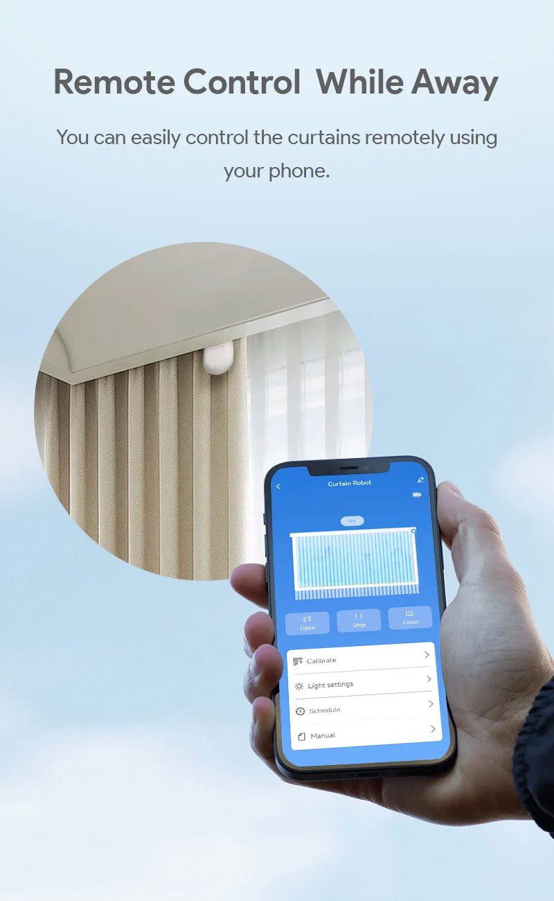 Tuya Smart Zigbee Curtain Motor with Hooks – T U Rail Smart Curtain Pusher, Siri, Google Home & Alexa Voice Control