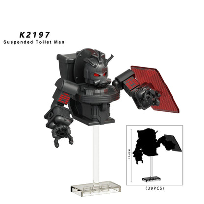 KDL Skibidi Toilet Man Anime Block Figures – TVMan, Titan, Cameraman & Speakerman Model Toy Gift for Kids