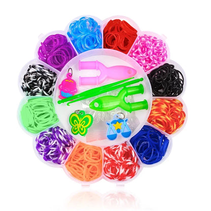 Creative Rainbow Loom Bands Set – Colorful DIY Rubber Bracelet Making Kit for Girls’ Crafts and Birthday Gifts