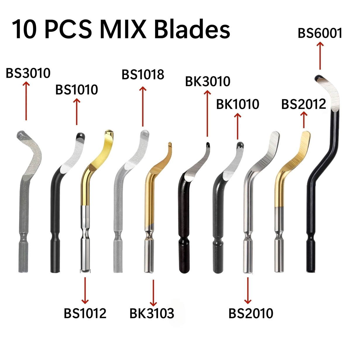 11-Piece Deburring Tool Set - High-Speed Steel Swivel Blades for Metal, Plastic, PVC, Copper, Aluminum & Resin