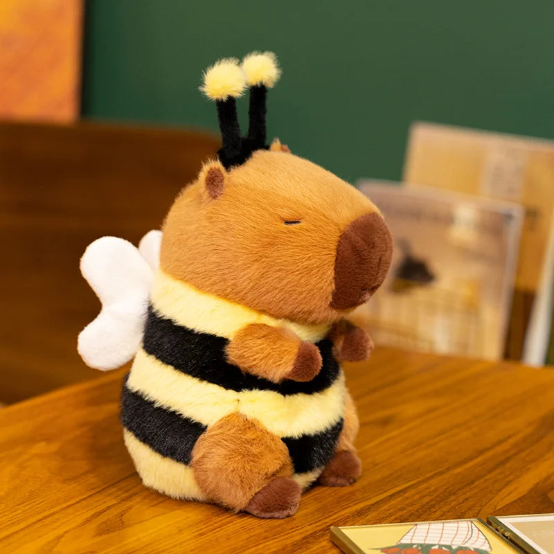 Cute Bee Capybara Plush Toy – Soft Stuffed Animal Doll for Kids, Birthday Gifts & Room Decor