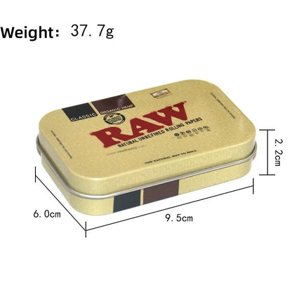 Metal Flip Storage Tin - Sealed Tobacco, Rolling Paper, Jewelry, Candy, Coin & Key Organizer