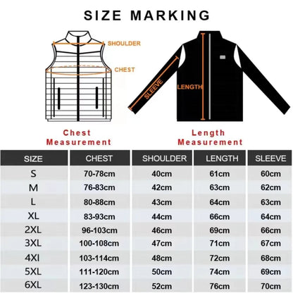 21-Zone USB Heated Jacket for Men & Women – Warm Self-Heating Vest & Coat for Skiing, Camping, Hiking, and Winter Wear