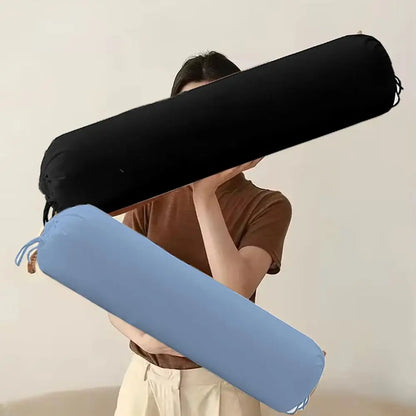 Solid Color Long Cylindrical Pillowcase – Removable & Washable Neck Bolster Cover for Bedroom