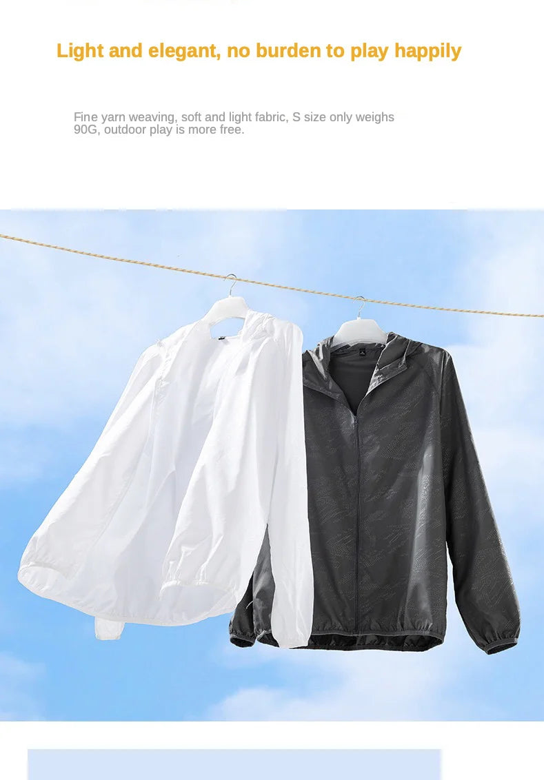 Unisex Waterproof Camping Jacket — Men & Women Windbreaker, Raincoat for Hiking, Climbing, and Sun Protection