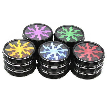 63mm Four-Layer Lightning Metal Grinder — Tobacco & Cigarette Crusher Crusher Tool