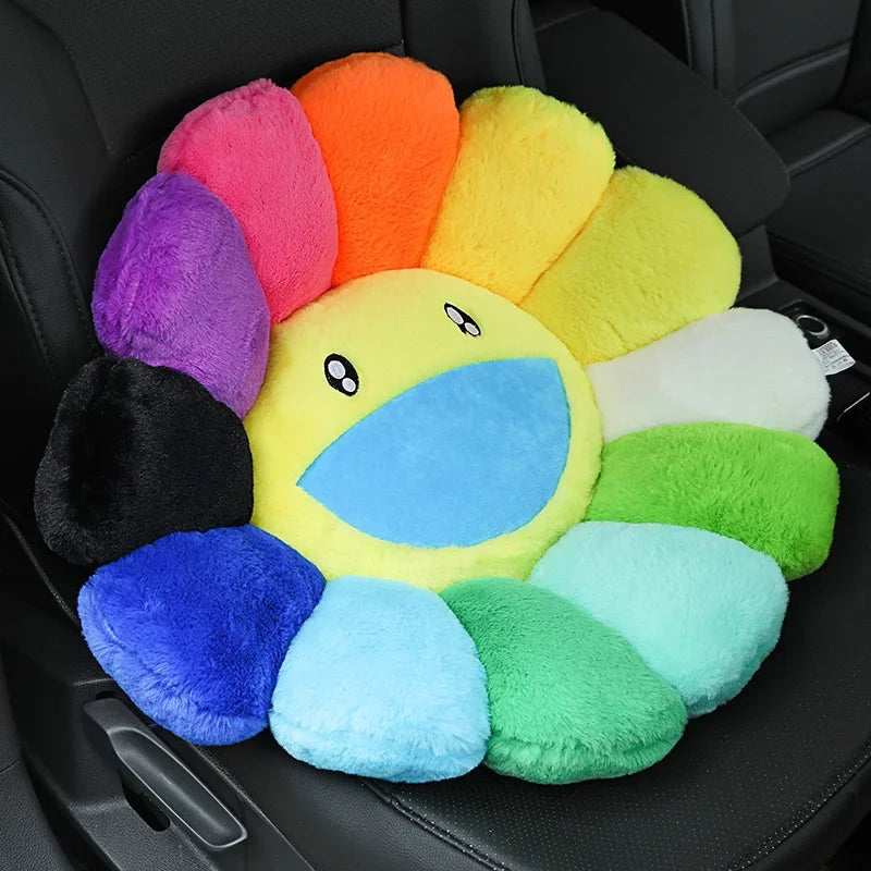 40/60cm Sunflower Plush Pillow — Soft Flower Cushion for Sofa, Bed & Room Decor, Kawaii Gift