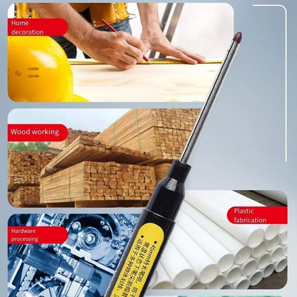 45mm Deep-Hole Carpenter Marker Pen - Long-Nib Woodworking Marking Pen for Measuring & Construction