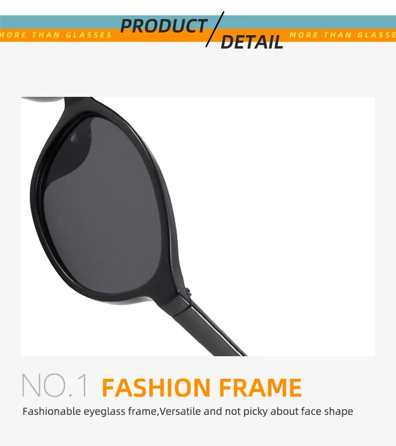 Retro Oval Frame Sunglasses — Trendy Small Frame Punk Cat Eye Sunshade Glasses, Personalized Fashion Sun Protection Eyewear