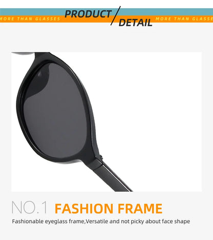 Retro Oval Frame Sunglasses — Trendy Small Frame Punk Cat Eye Sunshade Glasses, Personalized Fashion Sun Protection Eyewear
