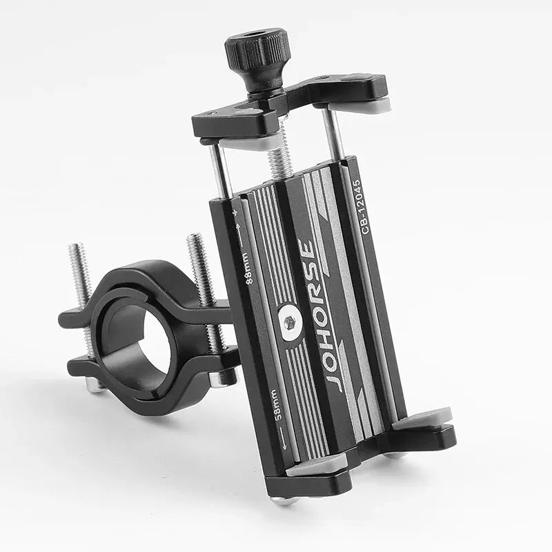 Aluminum Bicycle Phone Holder — Adjustable, Nonslip MTB Bike Mount Stand for Secure Phone Attachment
