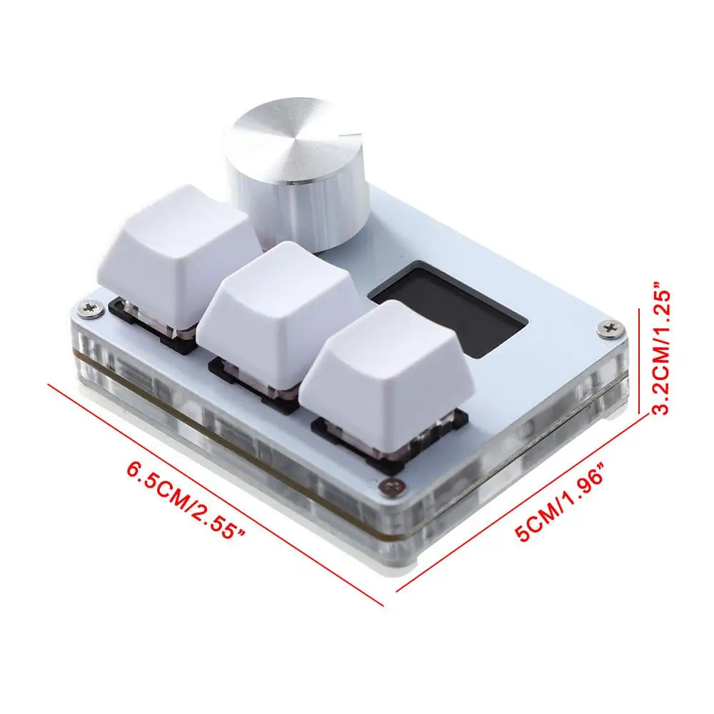 SayoDevice OSU Keyboard O3C | Rapid Trigger Hall Magnetic Red Switches with Knob & Screen, Copy-Paste Shortcut