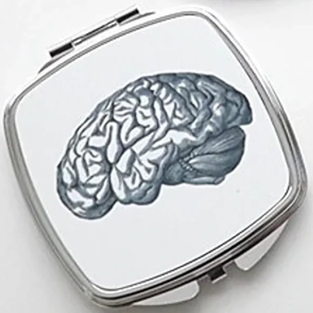 Gothic Anatomical Heart Skull Compact Mirror - Halloween Medical Student, Doctor & Graduation Gift for Her