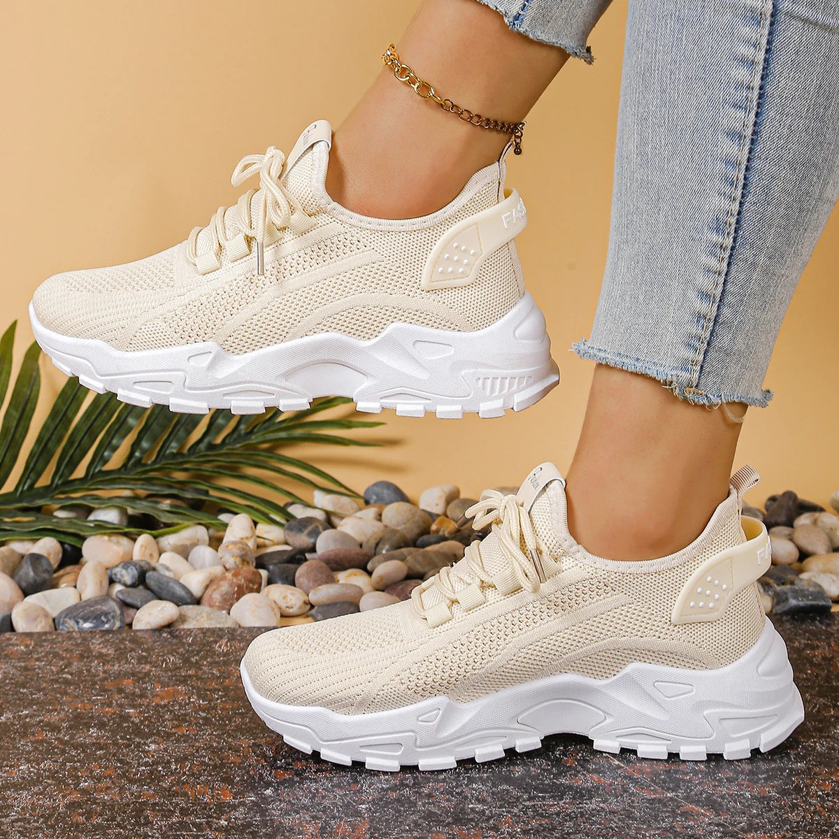 Women’s 2025 Breathable Mesh Dad Sneakers – Casual Versatile Sports Shoes
