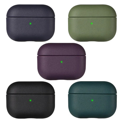 Leather Grain Case for AirPods Pro 2, AirPods 3 & 4 — Protective Cover for Apple Bluetooth Earphones
