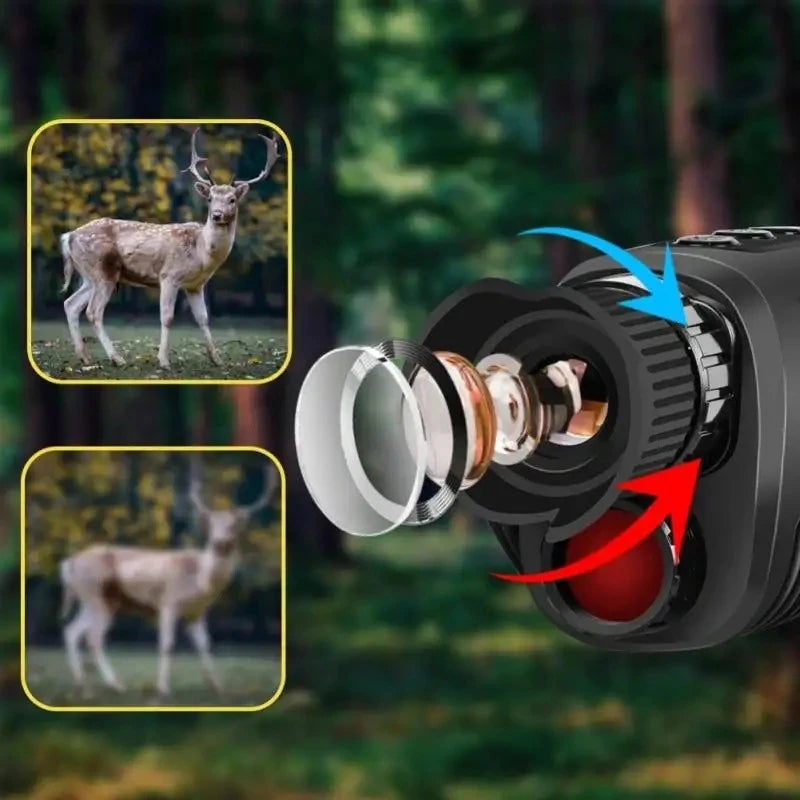 1080P HD Monocular Night Vision – 5X Infrared Zoom Hunting Telescope, 300m Full Darkness Range