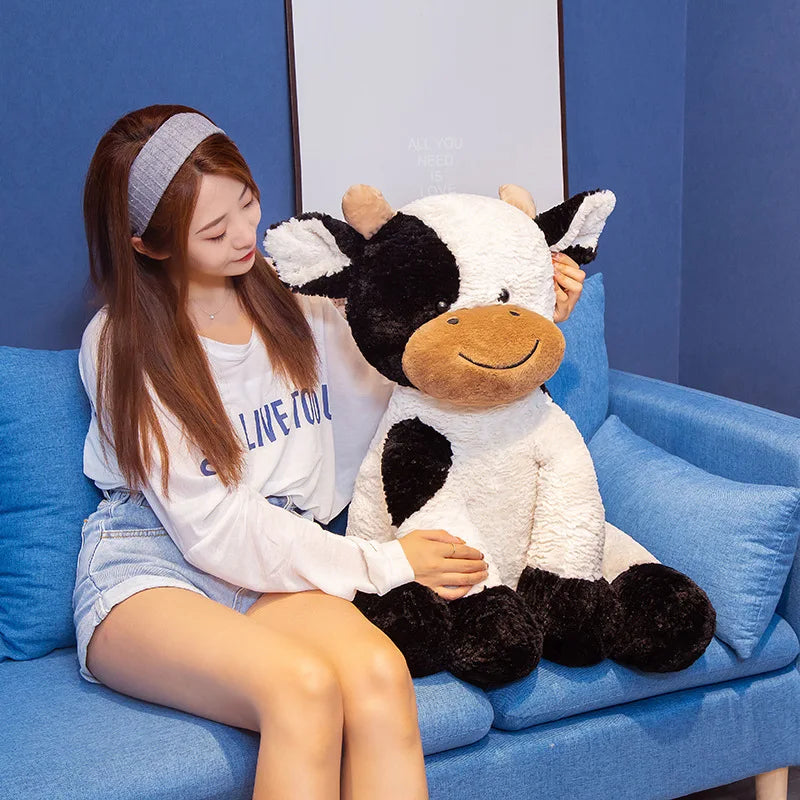 25-70cm Huggable Plush Cow Toy — Soft Stuffed Cattle Doll, Lovely Animal Plush for Kids, Birthday Gift