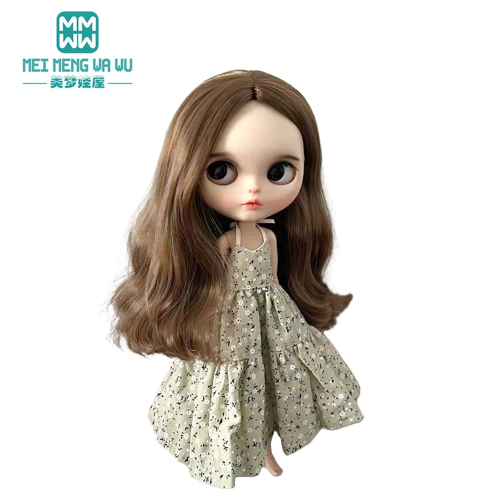 Doll Clothes Set — Fashion Polka Dot Shirts, Sundresses & Sweatshirts for Blythe, Azone, OB22, OB24 Doll Accessories