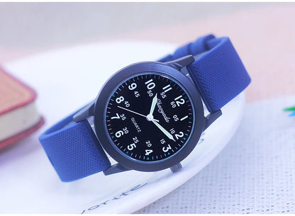 Children's 60-Minute Scale Quartz Wristwatch - Silicone Strap Watch for Boys & Girls, Junior High & Elementary School Exam Watch