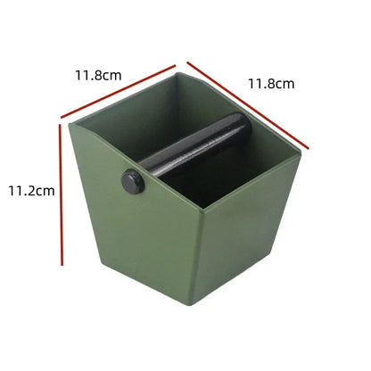 Anti-Slip Dump Bin Bucket – Beveled Coffee Grounds Container for Espresso Knock Box & Coffee Waste Bar
