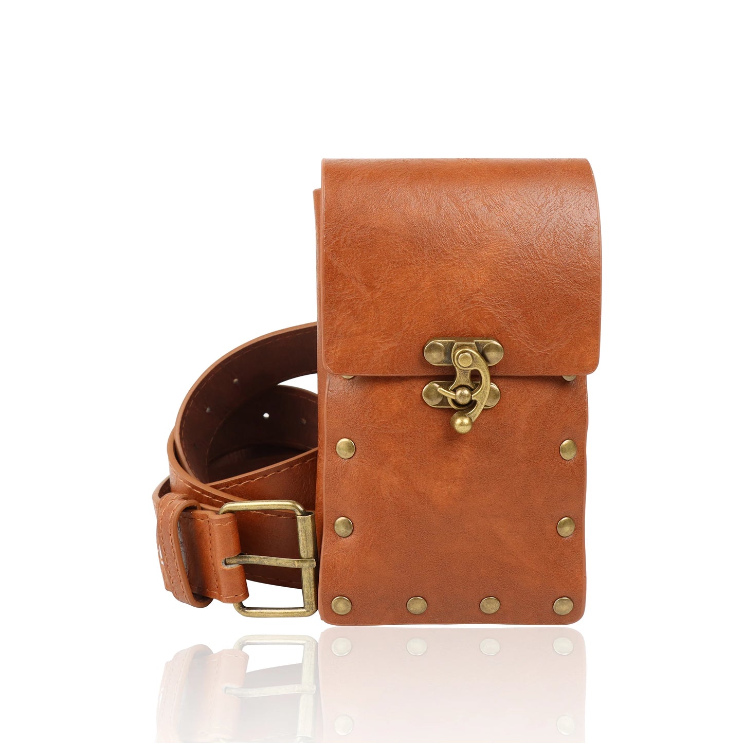 Renaissance Costume Belt Set – Leather Pouch with 3 Potion Bottles, Medieval Festival & Halloween Waist Accessories