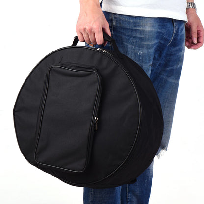 Compact Snare Drum Bag Backpack – Red Musical Instrument Case with Shoulder Strap and Exterior Pockets