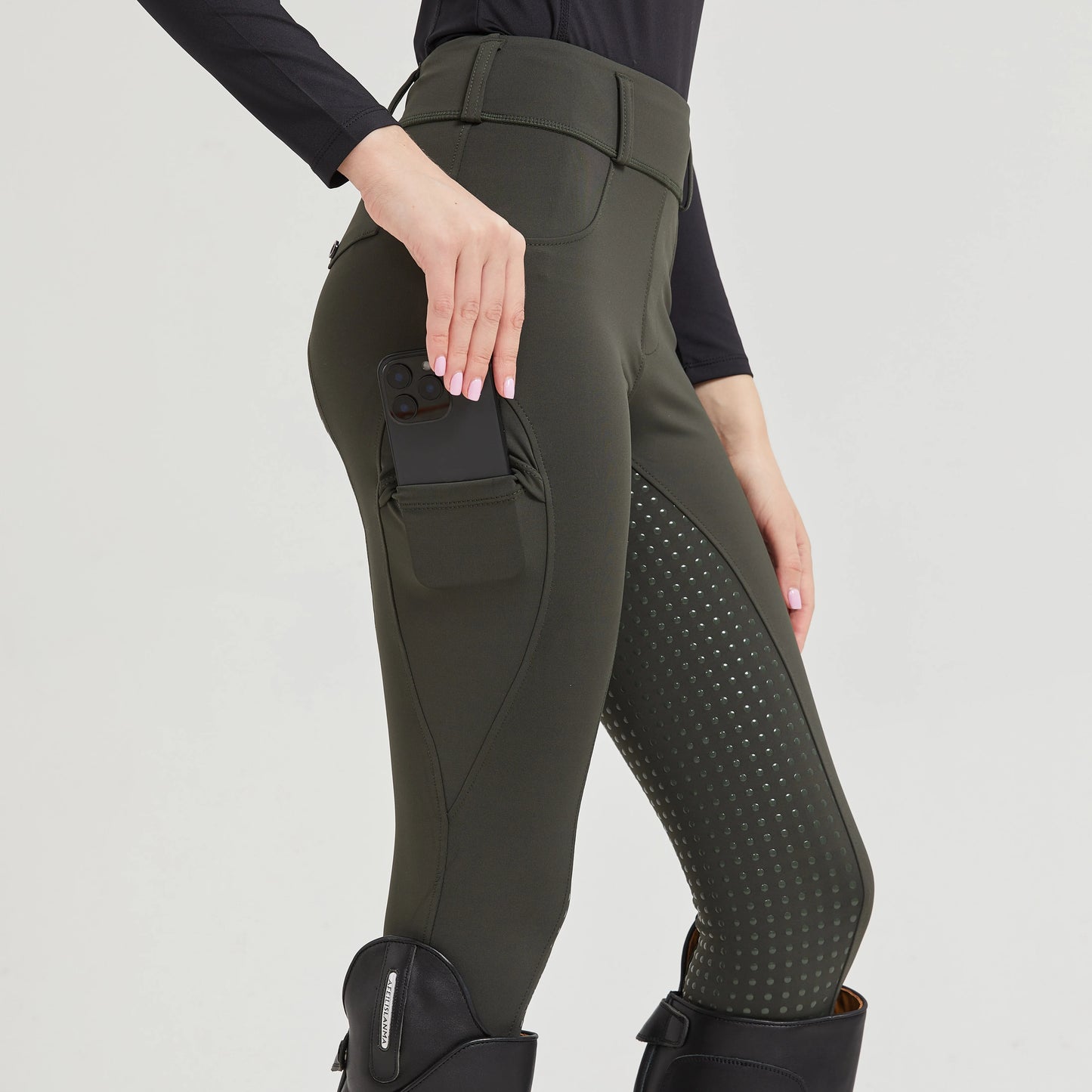 Women's Equestrian Riding Pants - Silicone Grip Quick-Dry Stretch Sports Trousers