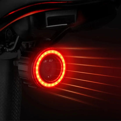 MEROCA USB Charging Bicycle Rear Light | High Visibility Multifunctional Flashing Tail Light with Brake Sensor for MTB and Road Bikes