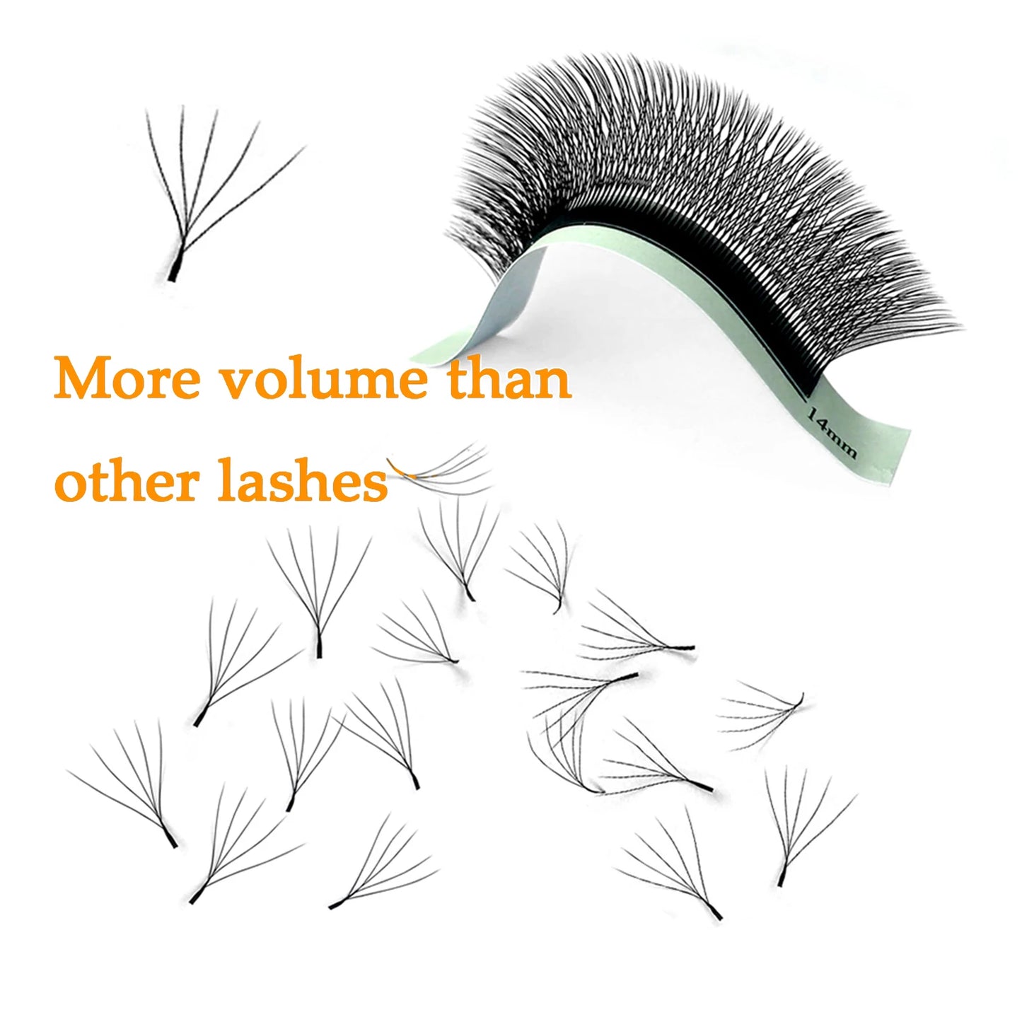 4D-5D W Eyelash Extension – Fluffy Volume Mink & Faux Mink Premade Fans, Dolly Hybrid 3D Lashes