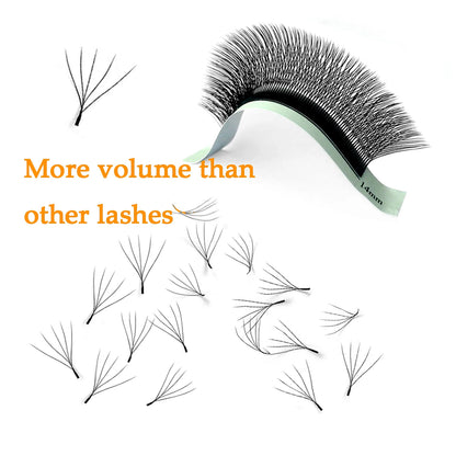 4D-5D W Eyelash Extension – Fluffy Volume Mink & Faux Mink Premade Fans, Dolly Hybrid 3D Lashes