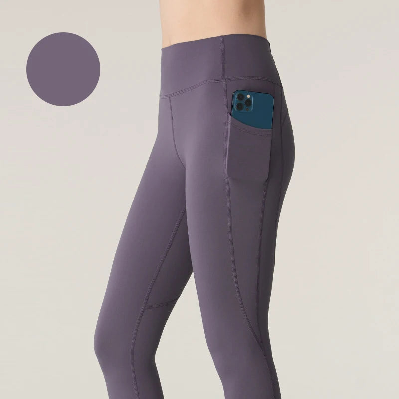 Women's High Waist Seamless Leggings - Naked Feel Push Up Yoga Pants For Fitness, Running & Gym Training