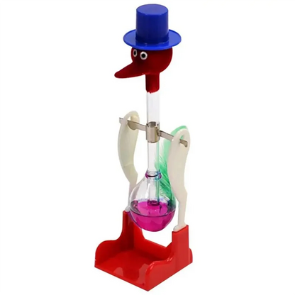 Transparent Drinking Bird Perpetual Motion Toy – Fluid Balance Water Bird Educational STEM Science Experiment Toy for Kids