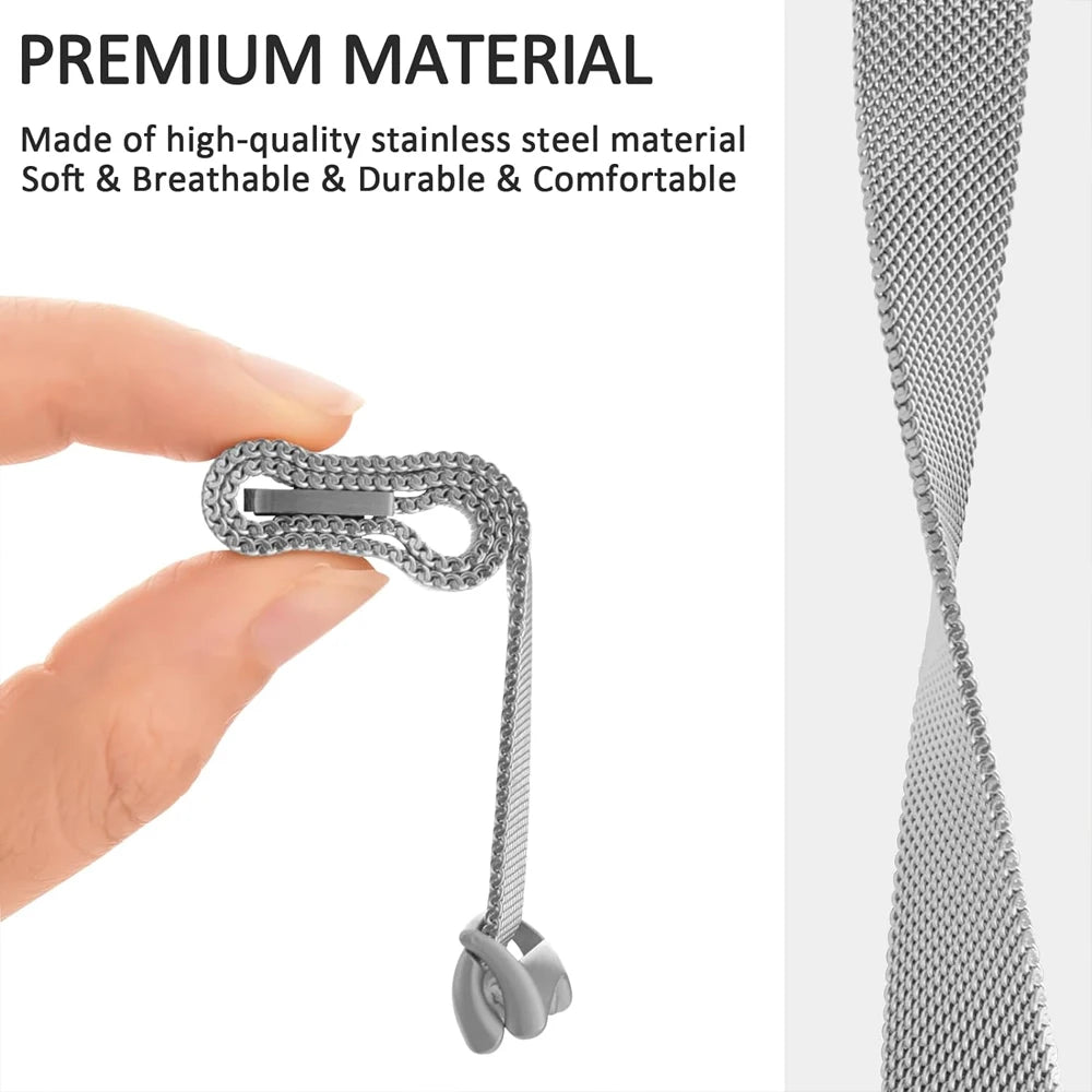 Magnetic Stainless Steel Strap for Xiaomi Mi Band 8 9 – Loop Bracelet Belt Accessory