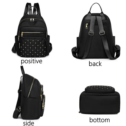 Luxury Designer Women's Oxford Rucksack - High-Quality, Small Schoolbag for Youth and Students, Leisure Outdoor Backpack, Travel Shoulder Bag