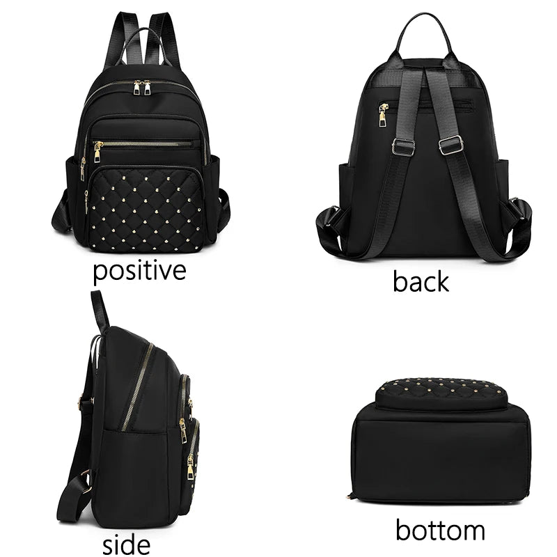 Luxury Designer Women's Oxford Rucksack - High-Quality Small Schoolbag, Youth Student Leisure Backpack, Travel Shoulder Bag