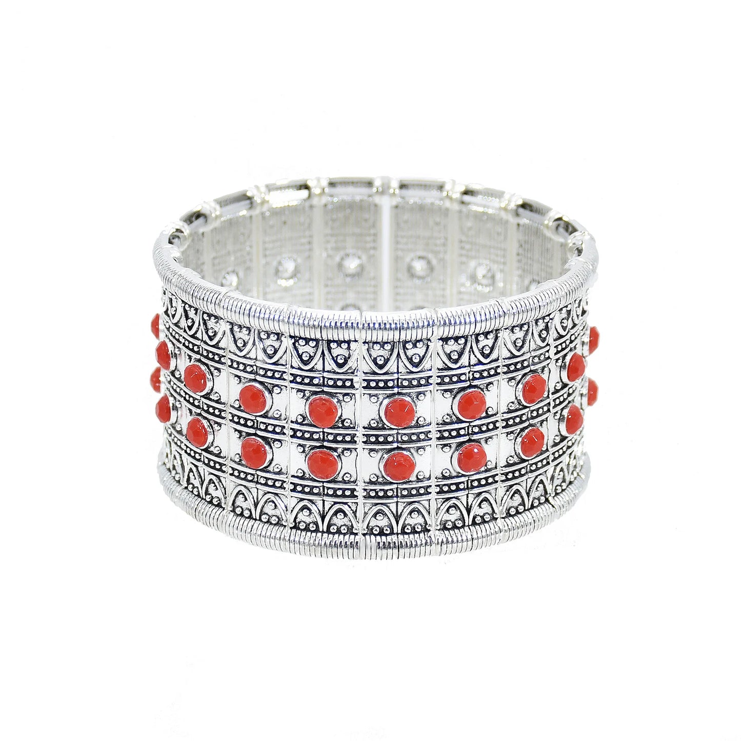 Gypsy Boho Tibetan Turquoise Bracelet for Women & Men – Vintage Elastic Ethnic Bangle Jewelry