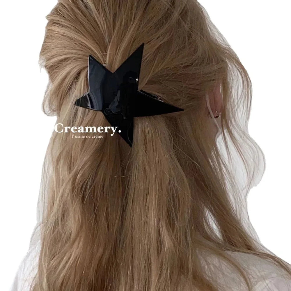 Y2K Star Pentagram Hair Clip – Sparkling Trendy Niche Sweet Cool Spicy Girl Personalized Fashion Hair Accessory