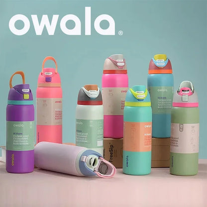 Owala Vacuum Flask & Thermos Water Bottle – Stainless Steel Thermal Mug for Cold & Hot Coffee Drinkware